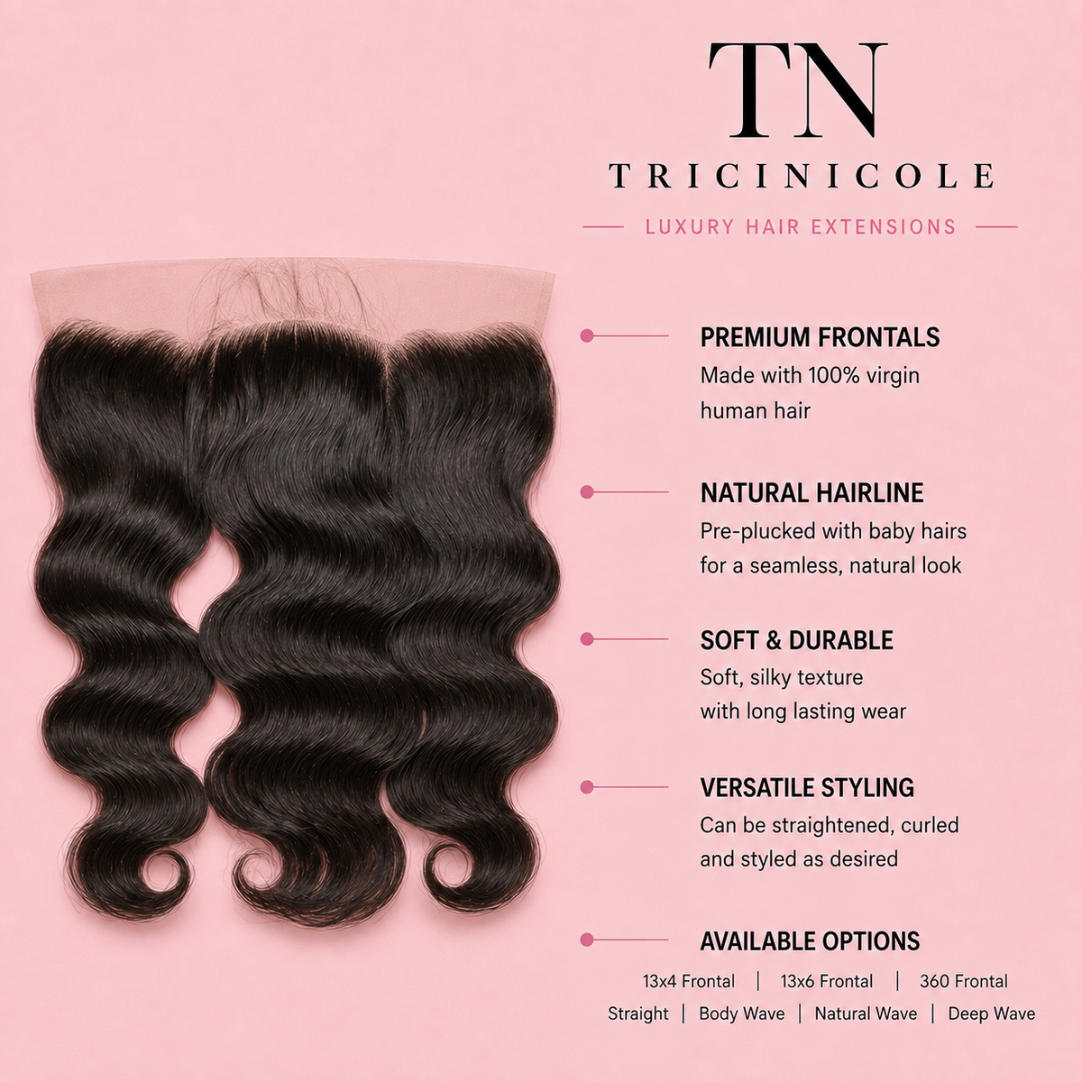 Natural Wavy Frontal 13*6